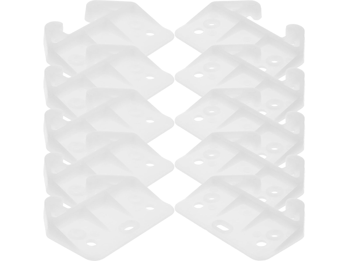 Galpada Conjunto De 20 Corrediças Para Gavetas Cômoda, Design Ergonômico E Confiáveis, Em Pp Branco
