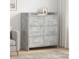 Vidaxl Buffet Cinzento Cimento 75 X 33 X 80 Cm Derivados De Madeira