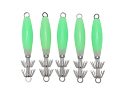 Isca de Pesca Luminosa Polvo Verde 5 Unidades