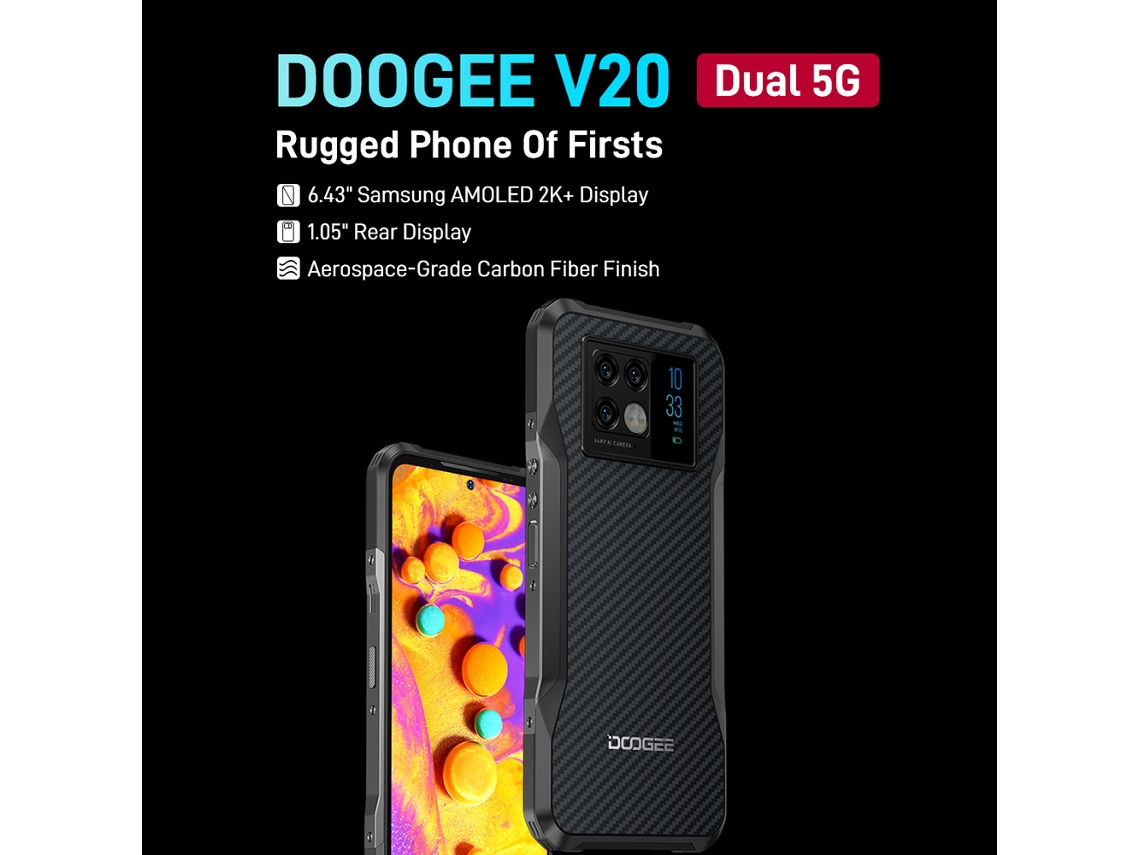 Smartphone Doogee V20 5g Amoled Câmera Noturna 20mp