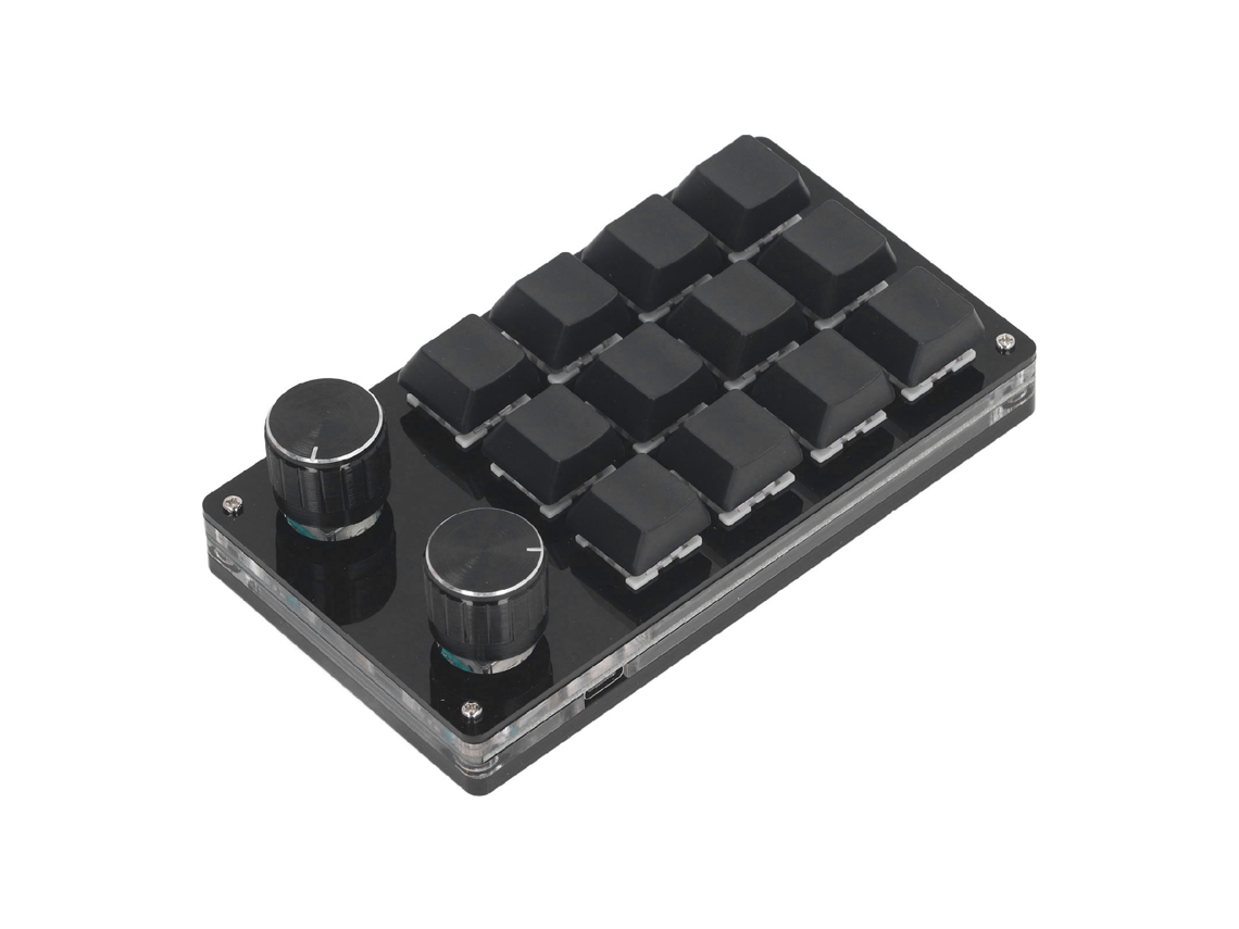 Teclado Mecânico Gaming Macro programável com 12 Teclas e 2 Botões