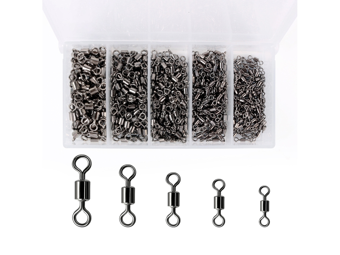 Conector de Linha de Pesca Giratório Inox 500un