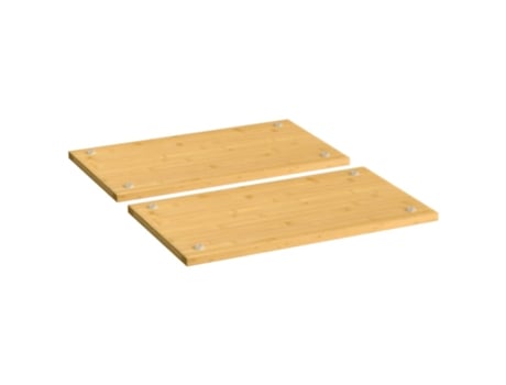 Coberturas Para Fogão 2 Pcs 50X28X1.5 cm Bambu VIDAXL