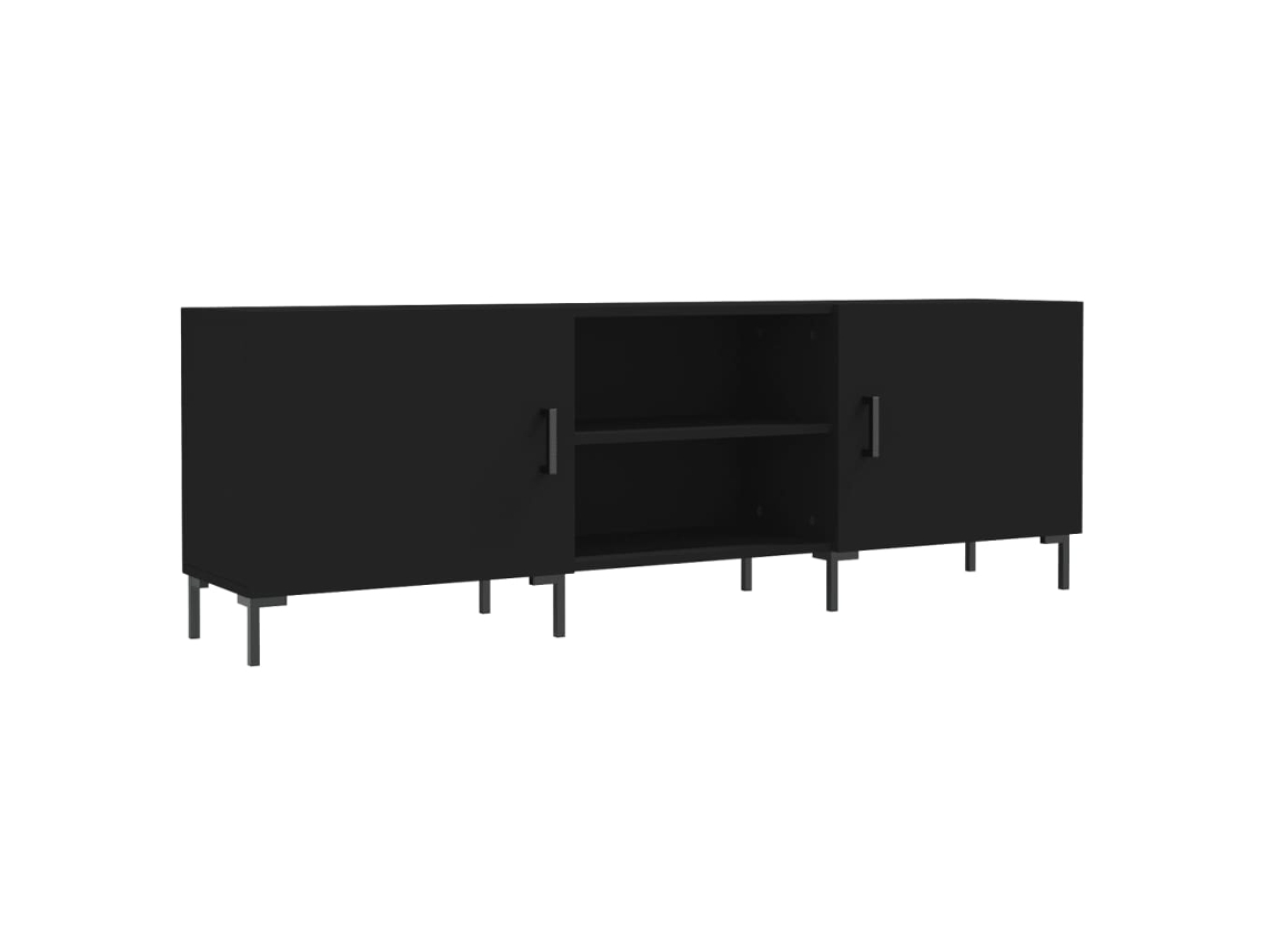 TV Móvel 150x30x50 cm Derivada da Madeira Preta MAISON EXCLUSIVE