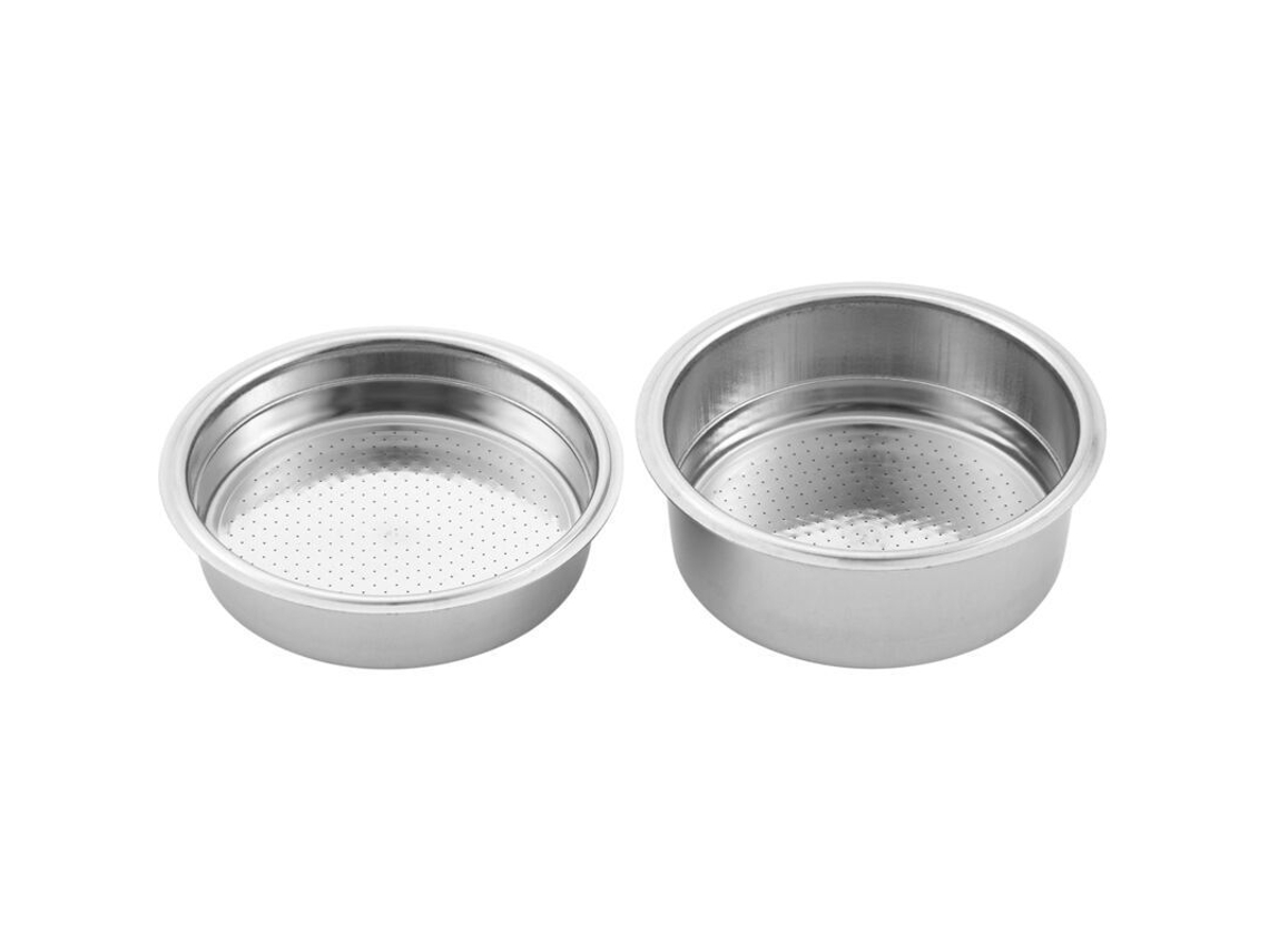Conjunto De 2 Filtros Aço Inoxidável 51 Mm Para Máquina Café, Incluindo Cesto Pó, Porta-filtro E Filtro Cápsulas