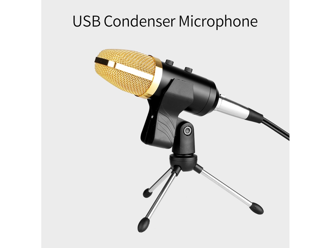 Aetheria microfone Condensador Usb com Tripé, Direcionalidade Cardióide para Pc, Laptop, Gravação e Streaming