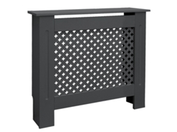 Cobertura do radiador ECD Germany 78x19x82 cm MDF lacado antracite design alveolar