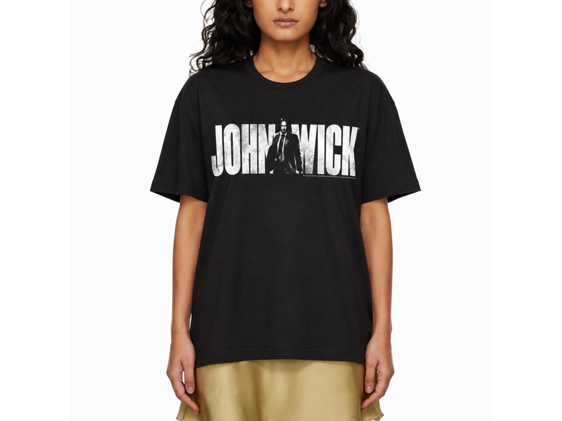 Rockinstone John Wick With Name Black Adult T-shirt Size:m
