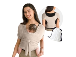 Canguru Para Bebê Tipoia De Passeio Simples Tipo Cruz Envolvente Em Forma De X Para Cuidados Com O Bebê Na Frente Cáqui Cuich