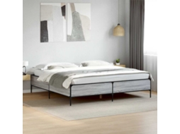 Vidaxl Estrutura de Cama 200x200 Cm Derivados Madeira/metal