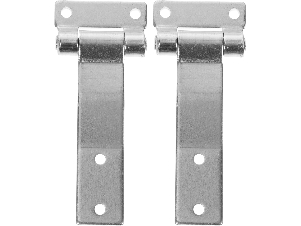 2 Dobradiças Dobráveis Para Portas De Armário Em Aço Galvanizado, Cor Prata