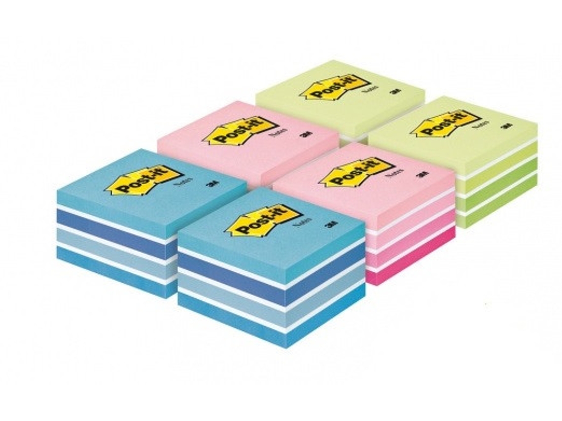 Caderno e Bloco 3M 2028X6 450 Folhas Azul Verde Rosa
