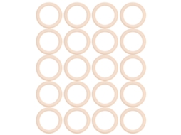 20 Anéis De Madeira Para Dentes De Bebê Diy De Joiaria 70mm