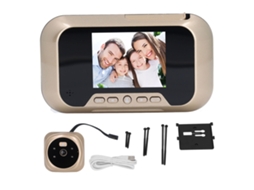 Visor De Porta Inteligente Com Campainha (visão Noturna, Ângulo Amplo, Captura Automática De Fotos E Monitoramento)