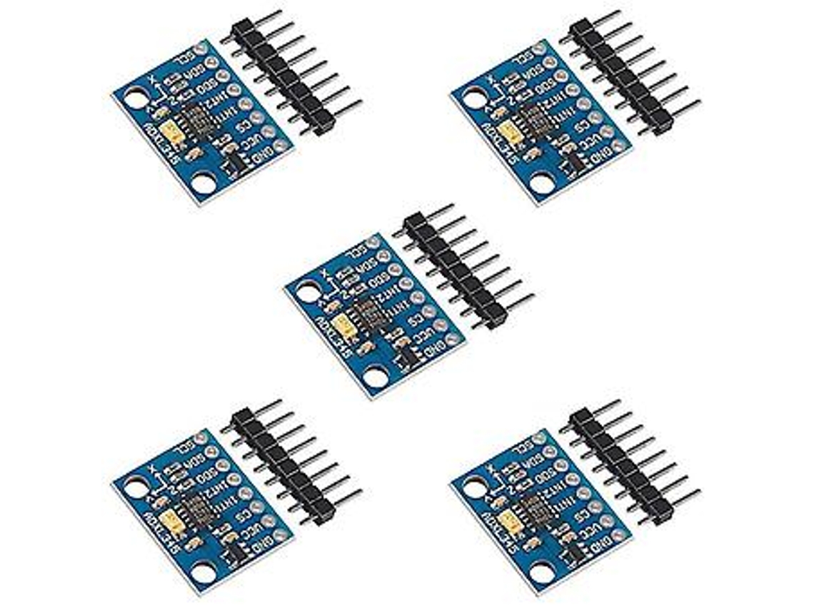 5 Peças 291 Adxl345 Módulo Digital De 3 Eixos Acelerado Com Inclinação Para Transmissão Iic/spi Slowmoose