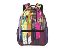 Mochila I19 Bob's Burgers Para Estudantes, Estilosa, Leve, Impermeável E Com Alça De Ombro Ajustável.