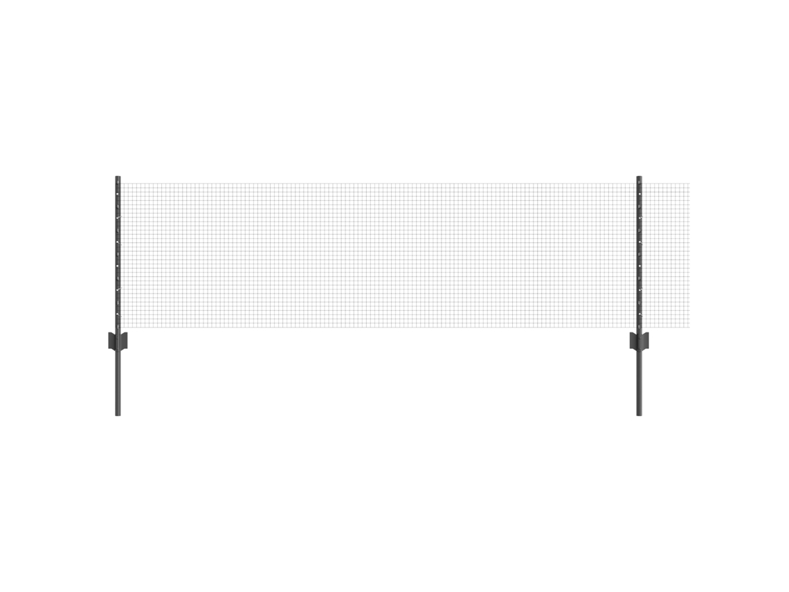 Conjunto 1 Cerca Externa Vidaxl Cinzento Aço (100 X 0,6 M)