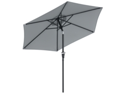 Guarda-sol Hexagonal S/MARCA, reto, inclinável, Ø 2,3m, cinza