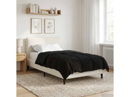 Vidaxl Duvet De Ano Inteiro 135 X 220 Cm 4 Estações Preto Respirável