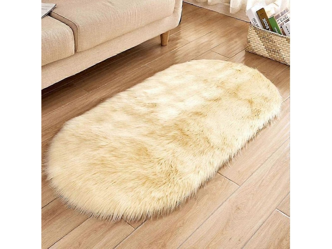 Tapete De Pelúcia Falso Carneiro Macio E Confortável Para Decoração Versátil - 40x60cm