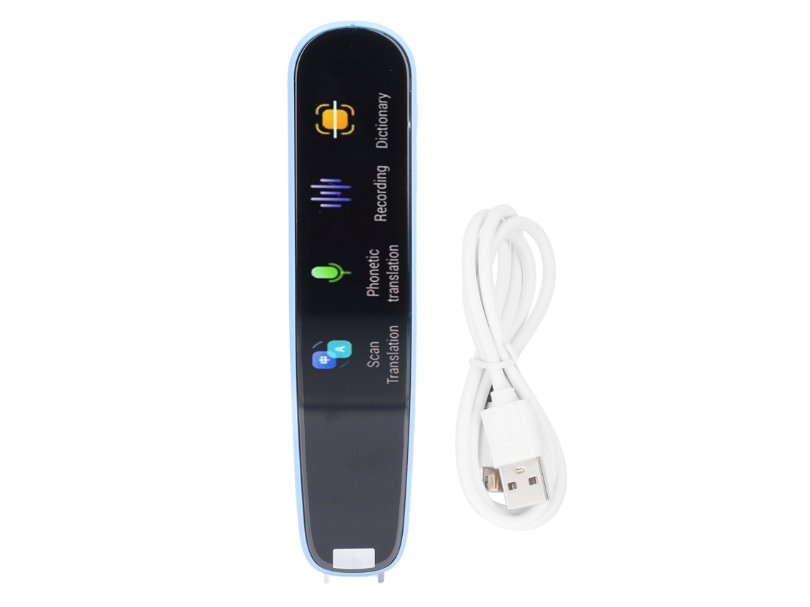 Caneta Tradutora Portátil com Wifi Scanner Multilíngue Dicionário Digital Azul | S/MARCA