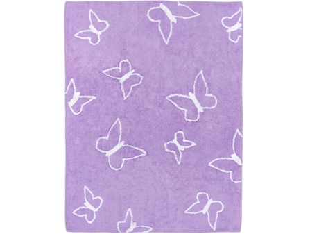 Tapete ARATEXTIL Borboleta (Algodão - Roxo - 120x160cm)