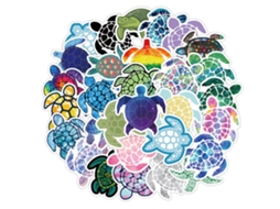 41 Unidades. Adesivos De Tartaruga Marinha Em Cores De Verão, à Prova Dágua, Em Vinil. Aquaforge