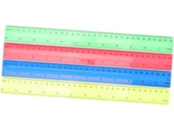Lurelia Régua Plástica 8 Peças 30 Cm Com Portátil E Leve Para Escola