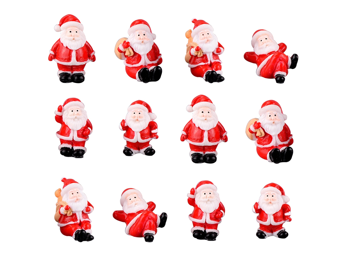 12pcs Miniaturas De Papai Noel De Natal