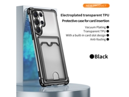 Capa Para Celular Samsung Com Proteção Contra Impactos Nos Quatro Cantos E Revestimento Eletroplástico Transparente Macio.preto, S22ultra