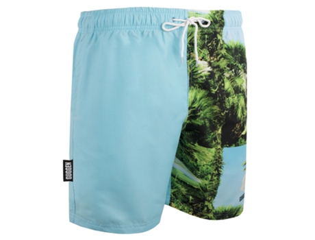 GUGGEN MOUNTAIN Zm1601 Calção de Banho Masculino com Palmeiras (Verde - X-L)