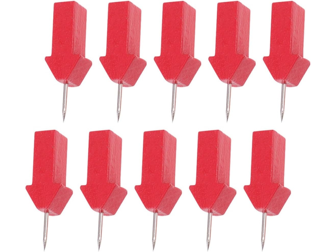 Tachinhas de Madeira Healeved com Seta Vermelha, 25 Unidades, Decorativas para Murais, Pontas Afiadas Fácil In