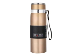 Garrafa Térmica Inox 1000ml Dourado Champanhe Portátil
