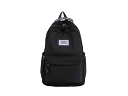 Mochila Escolar Casual De Nylon Para Meninas, Com Grande Capacidade E Resistente À Água, Ideal Para O Ensino Fundamental E Viagens. Cor Preta