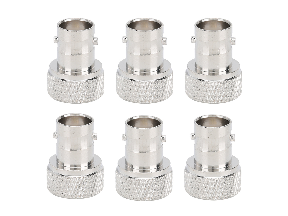 Aetheria 6pcs Adaptador Sma Macho para Bnc Fêmea com Núcleo de Cobre Placa de Níquel para Antenas
