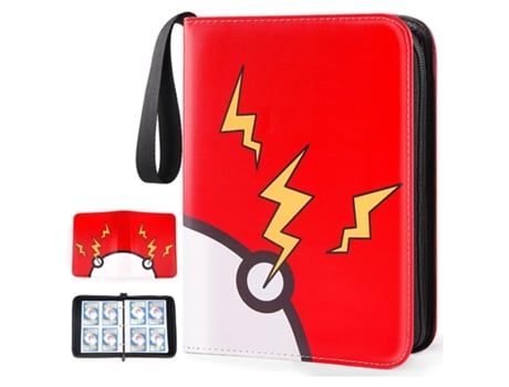 Álbum Pokémon Tcg V Reel Em Couro Pu Com Zíper | 400 Cartas | Hlx 155