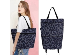 Saco de Compras com Rodas Dobrável 7306 Dobrável Feminino Iave Reutilizável GOKOCO