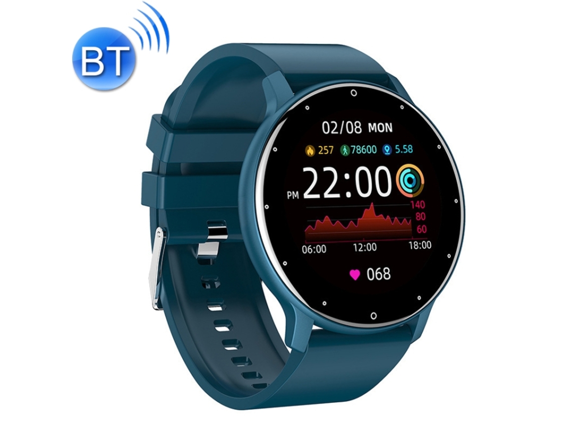 Relógio Inteligente Com Monitoramento De Frequência Cardíaca, Pressão Arterial E Oxigenação Sanguínea, Pedômetro E Bluetooth (azul)