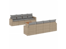 Garden Sofa Set, Garden Sofa Sets Vidaxl Bege Rattan / Vime (n/a)