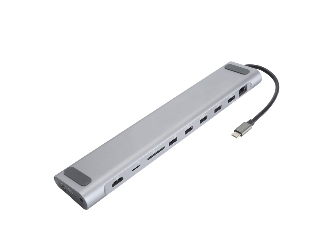 Baoj-2026adaptador Usb C Hub 12 Em 1 Com Porta De Cartão De Armazenamento E Interface Multimídia 4k Hd Para Harmonyos, Android E Windows
