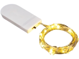Cordão Decorativo A Bateria, 1 M, Com 10 Luzes Led Decorativas.