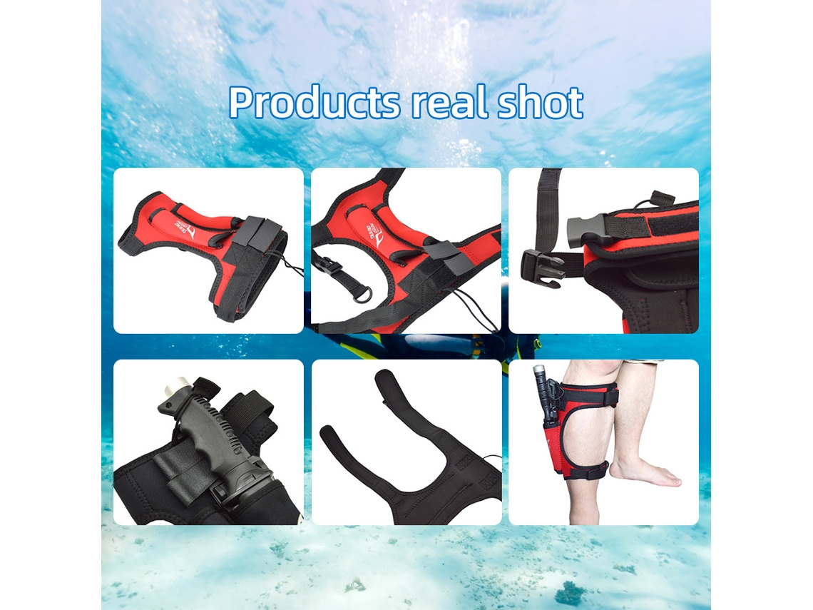 Mali estojo Protetor para Faca de Mergulho com Cinto Ajustável Legging de Mergulho Scuba com Bolsos Duplos