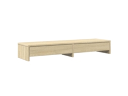 Monitor Stand, Monitor Stands Vidaxl Marrom Madeira Processada (100 X 27 X 15 Cm)