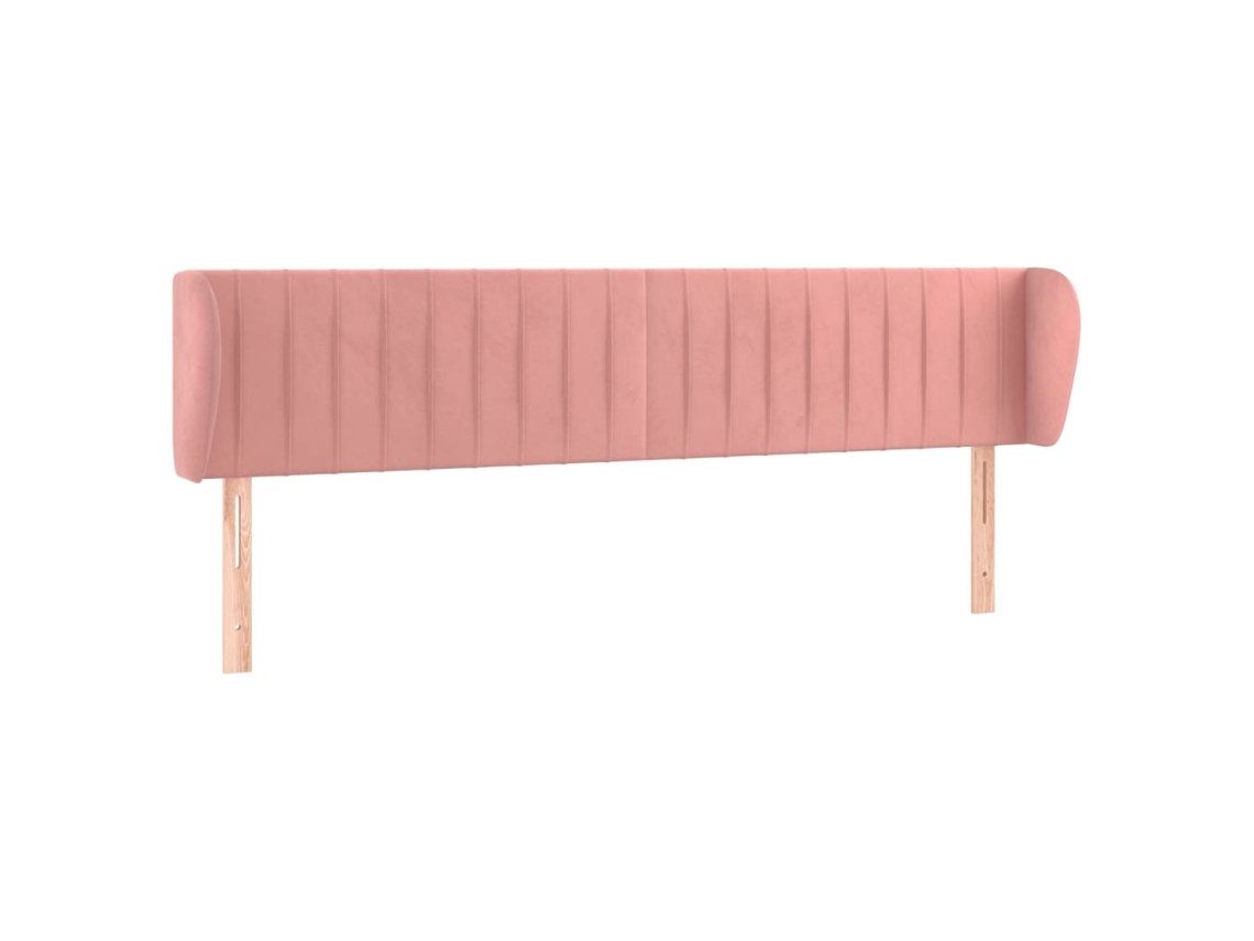 Cabeceira de Cama C/ Abas Veludo 183x23x78/88 Cm Rosa MAISON EXCLUSIVE
