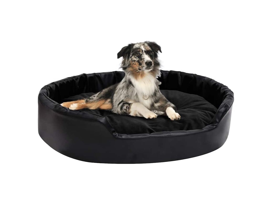 Vidaxl Ninho P/ Cães 90x79x20 Cm Pelúcia/couro Artificial Preto
