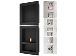 VEVOR Duche Nicho 41X41 e 50 8 Cm Prateleira Tripla Inserível para Chuveiro de Parede e Banheiro