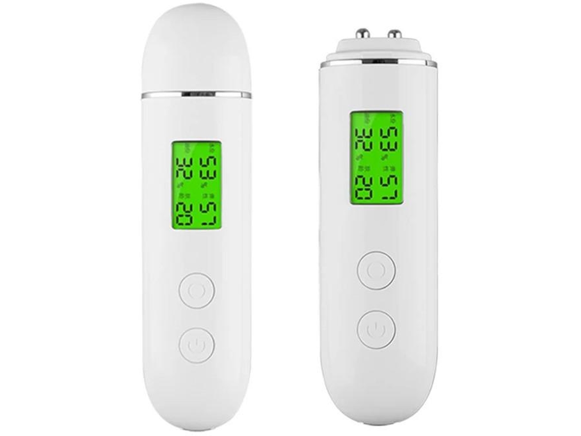 Analisador De Conteúdo De Óleo De Pele De Precisão Digital Lcd Monitor De Pele Testador De Umidade Presente Para Mulheres Branco Yizhood