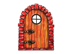 Porta de Fada Decorativa para Jardim, Ornamento de Madeira Criativo LAXISCREED