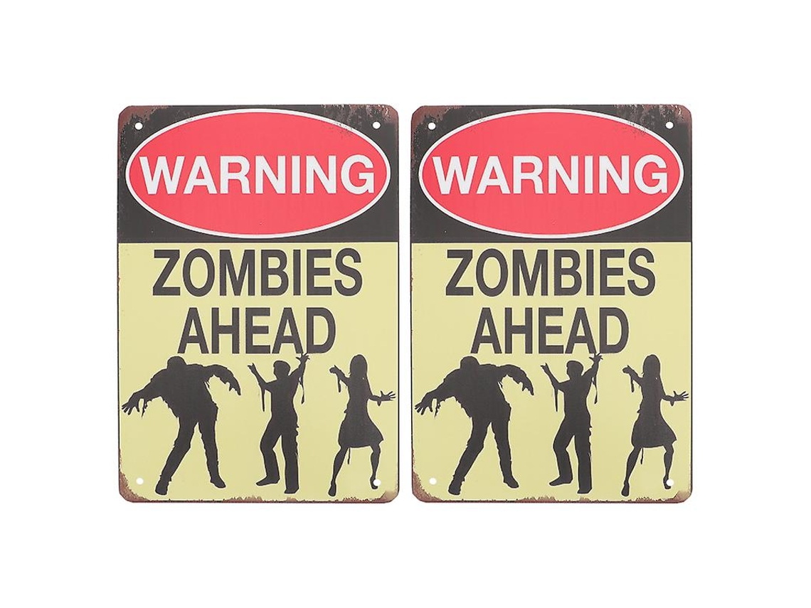 2Pcs Sinal de Halloween para Decorações de Halloween ALLINLESS