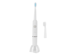 Escova de Dentes Elétrica Sonic À Prova D'água Adulto 3 Marchas para Casa Viagem Branco